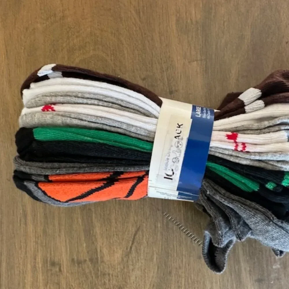 10 Pairs Multi Sport, Color & Theme No Show Socks 8491